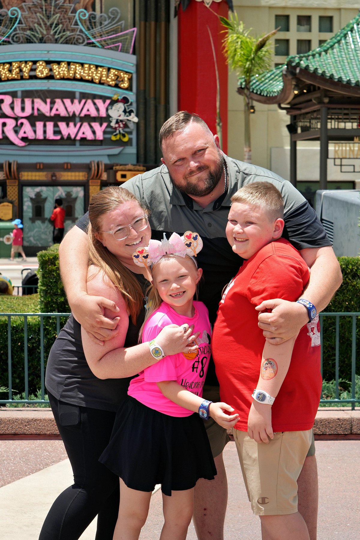 Jimmy with his wife and kids